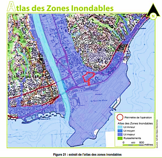 Atlas des zones inondables ville de Nice Ecovallée